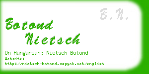 botond nietsch business card